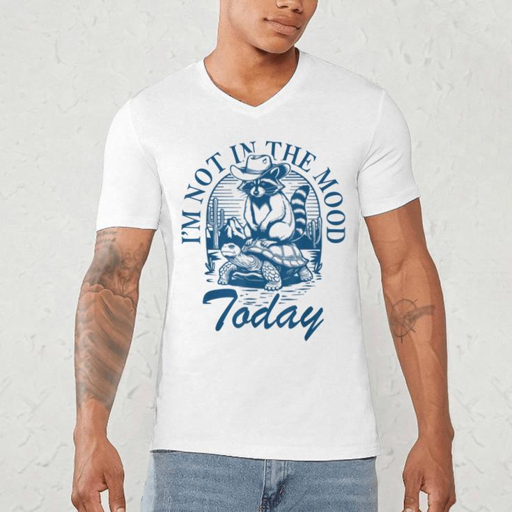 I’m Not In The Mood Today Anti-Social Moody Introvert Humor Men's V-Neck T-Shirt