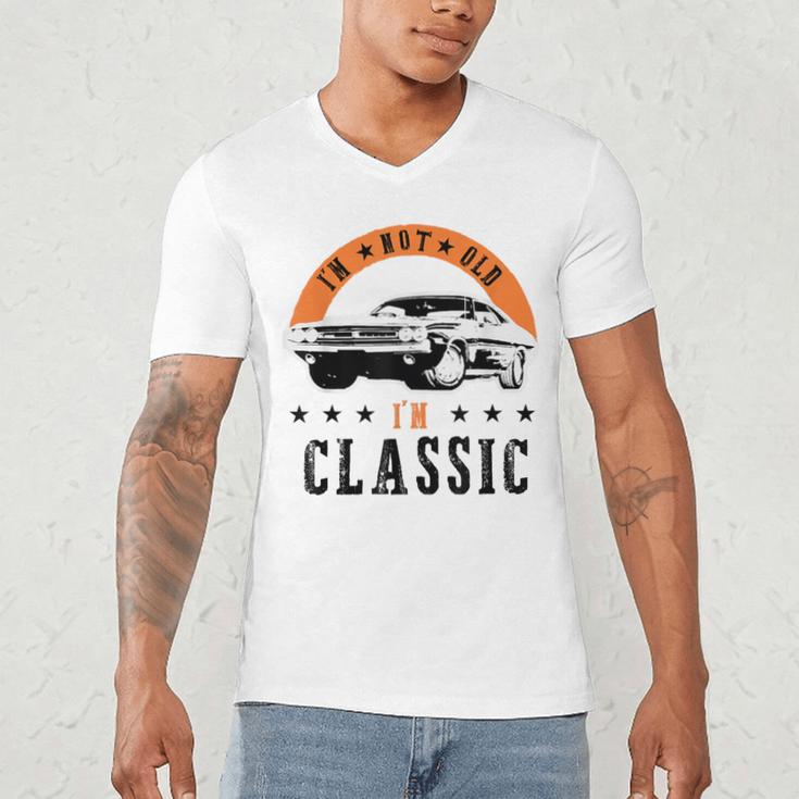 I'm Not Old I'm Classic Muscle Cars Retro Dad Vintage Car Men's V-Neck T-Shirt