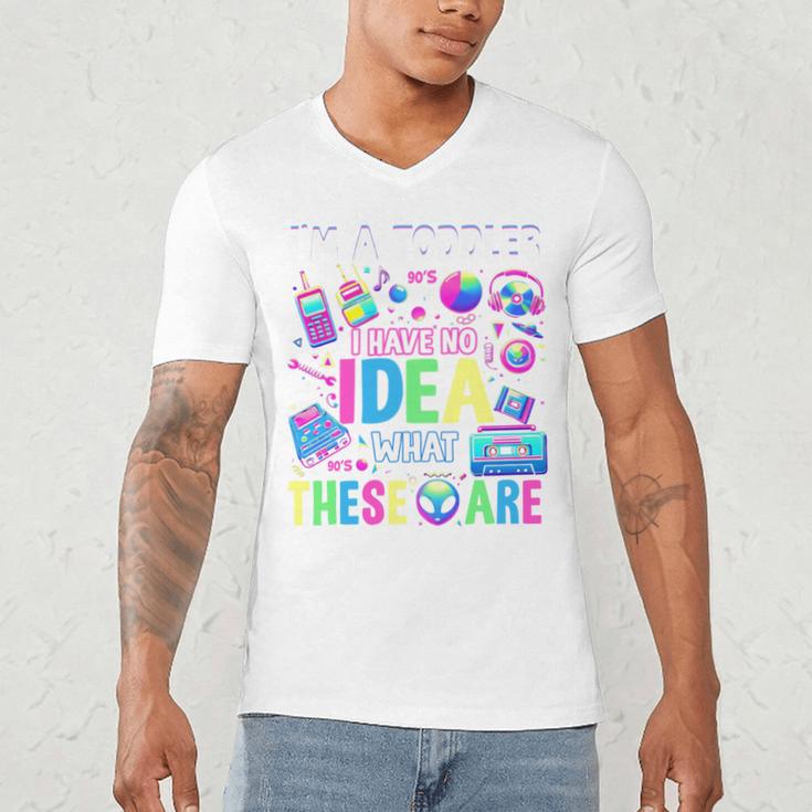 I'm A Toddler I Have No Ideas Retro Vintage 90s Nostalgia Men's V-Neck T-Shirt I'm A Toddler I Have No Ideas Retro Vintage 90s Nostalgia Men's V-Neck T-Shirt