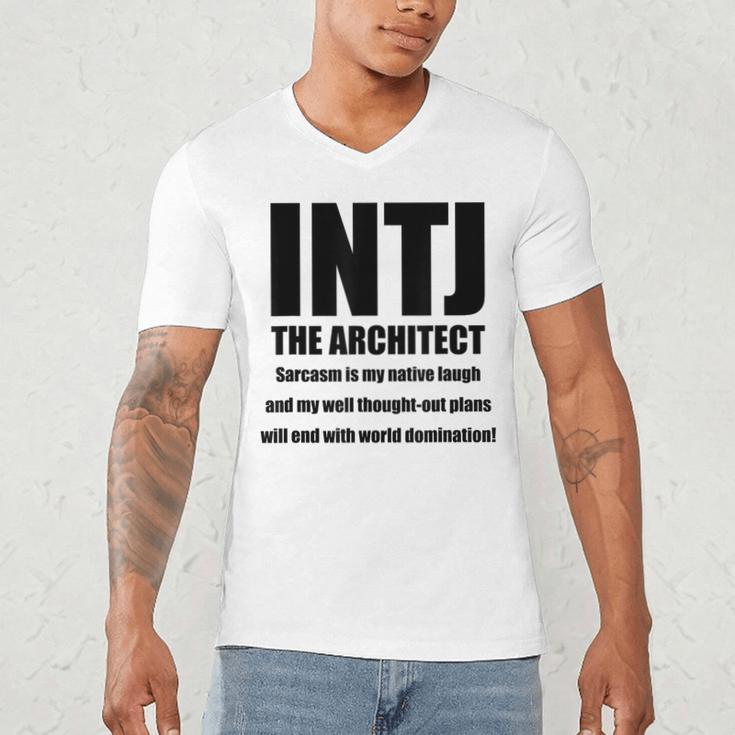 INTJ Architect Personality Introvert Sarcastic Men's V-Neck T-Shirt INTJ Architect Personality Introvert Sarcastic Men's V-Neck T-Shirt