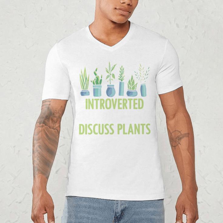 Introvert Farming Life Gardening For Geeky Plant Lover Men's V-Neck T-Shirt