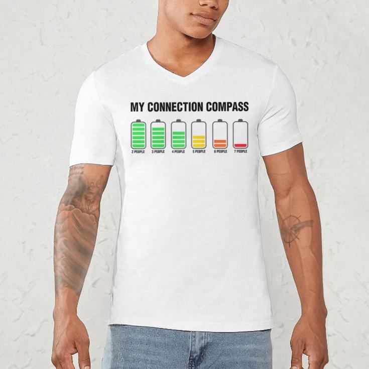 Introvert Low Battery My Connection Compass Raglan Baseball Tee Men's V-Neck T-Shirt Introvert Low Battery My Connection Compass Raglan Baseball Tee Men's V-Neck T-Shirt
