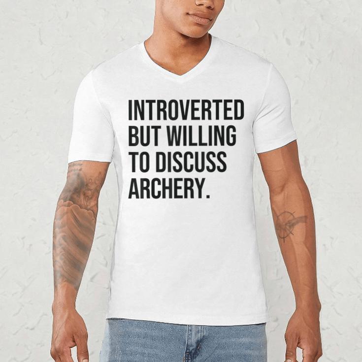 Introverted Archer Archery Introvert Men's V-Neck T-Shirt
