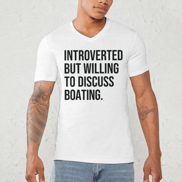 Introverted Boater Boating Introvert Men's V-Neck T-Shirt
