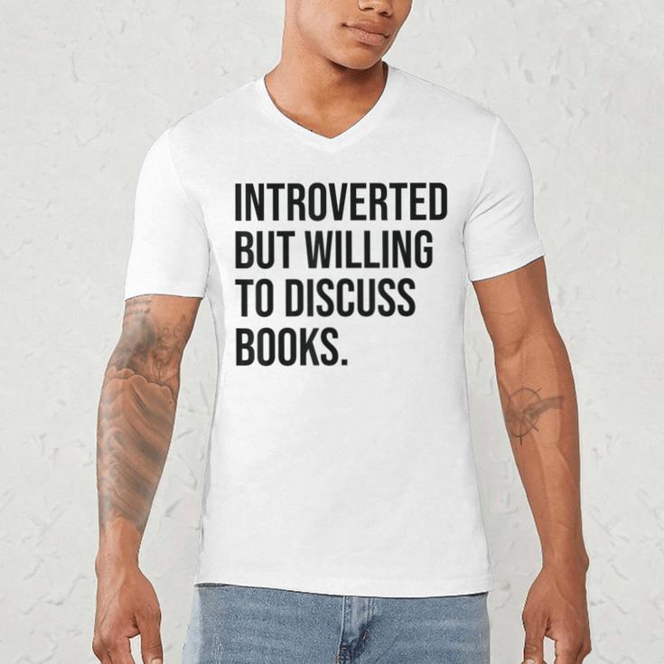Introverted Bookworm Books Introvert Men's V-Neck T-Shirt Introverted Bookworm Books Introvert Men's V-Neck T-Shirt