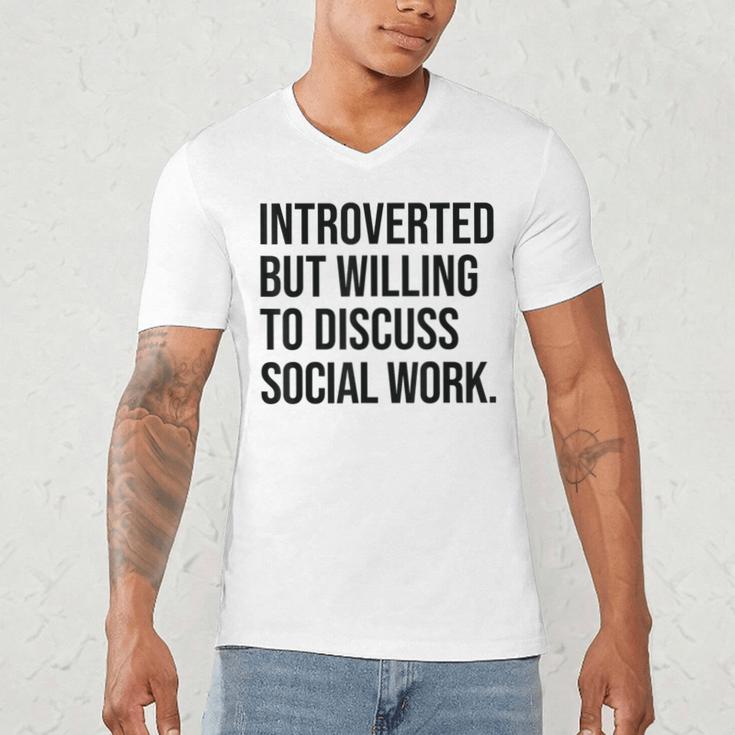 Introverted Caseworker Social Work Introvert Men's V-Neck T-Shirt Introverted Caseworker Social Work Introvert Men's V-Neck T-Shirt