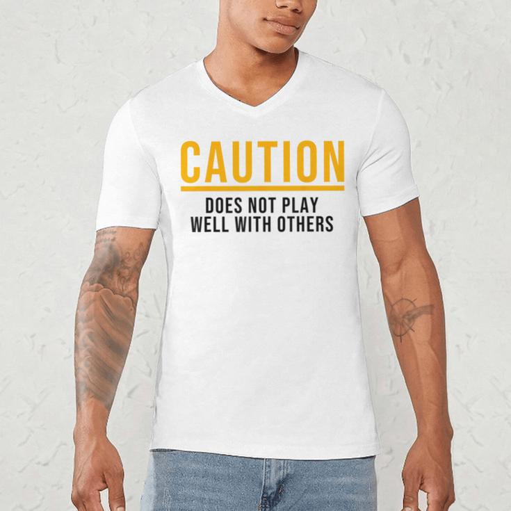 Introverted Does Not Play Well Competitive Athletic Men's V-Neck T-Shirt Introverted Does Not Play Well Competitive Athletic Men's V-Neck T-Shirt