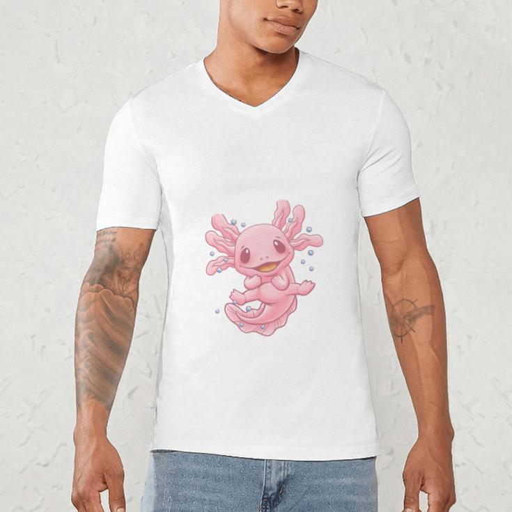Introverted But Willing To Discuss Axolotl Salamander Men's V-Neck T-Shirt Introverted But Willing To Discuss Axolotl Salamander Men's V-Neck T-Shirt