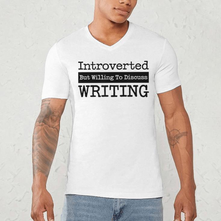 Introverted But Willing To Discuss Writing Cool & Men's V-Neck T-Shirt Introverted But Willing To Discuss Writing Cool & Men's V-Neck T-Shirt