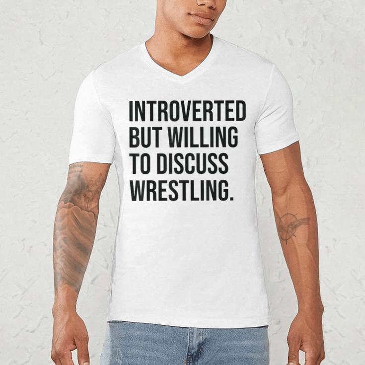 Introverted Wrestler Wrestling Introvert Men's V-Neck T-Shirt Introverted Wrestler Wrestling Introvert Men's V-Neck T-Shirt