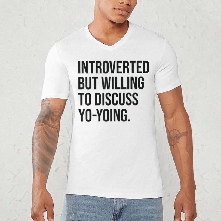 Introverted Yoyo Toy Player Yo-Yo Introvert Men's V-Neck T-Shirt Introverted Yoyo Toy Player Yo-Yo Introvert Men's V-Neck T-Shirt