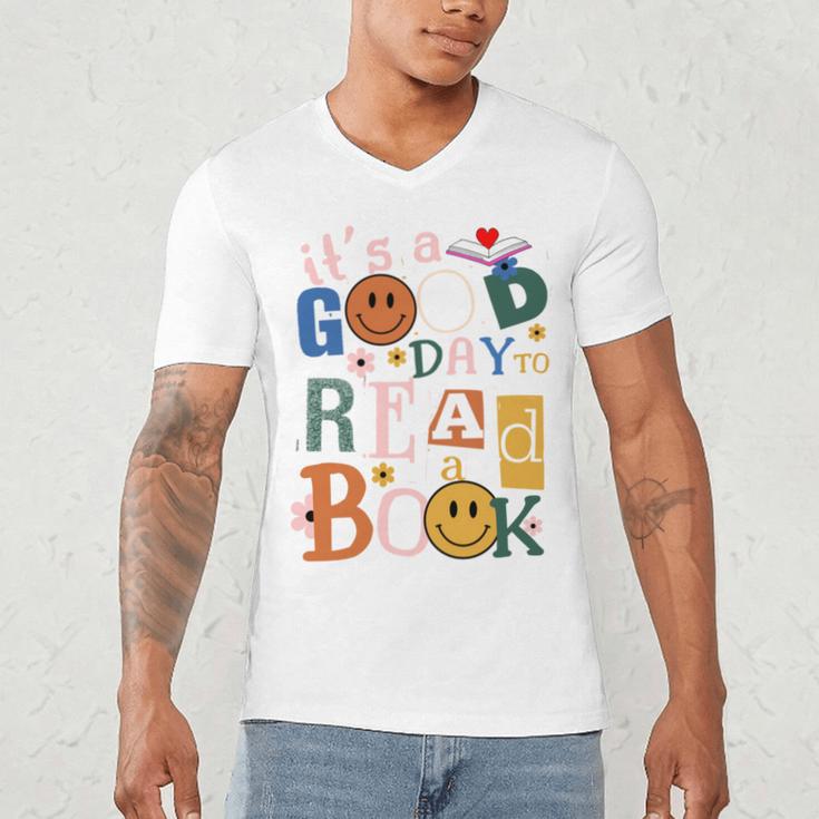 Its a Good Day To Read a Book Lovers Library Reading Women Men's V-Neck T-Shirt