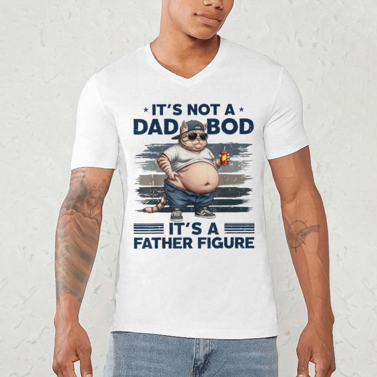 It's Not A Dad Bod It's Father Figure Fat Cat Vintage Men's V-Neck T-Shirt