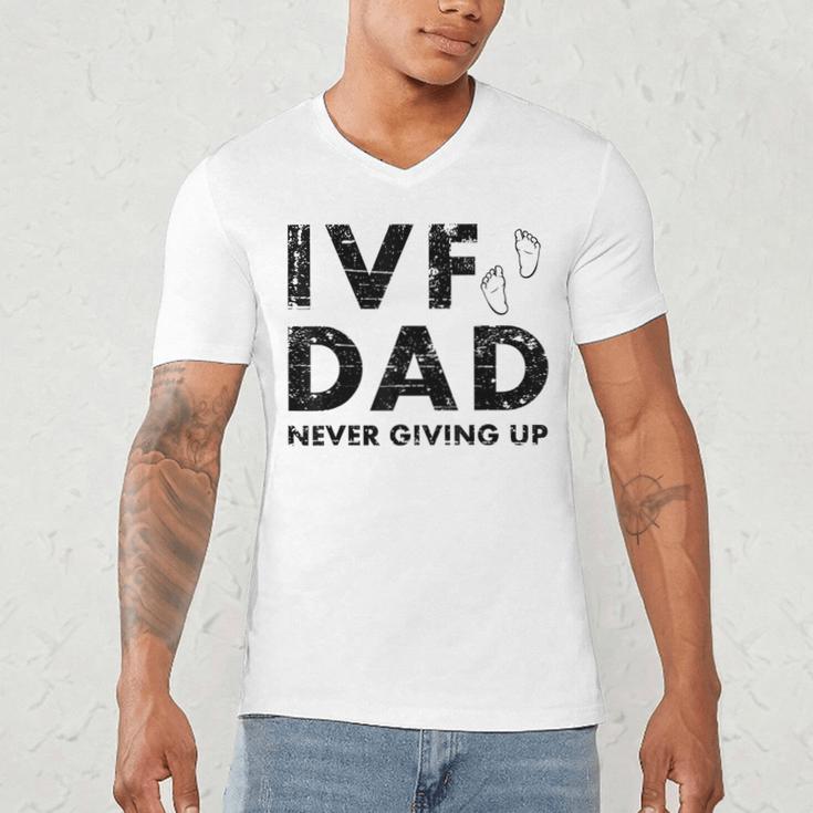 IVF Dad Retrieval Day Infertility Transfer Father Men's V-Neck T-Shirt