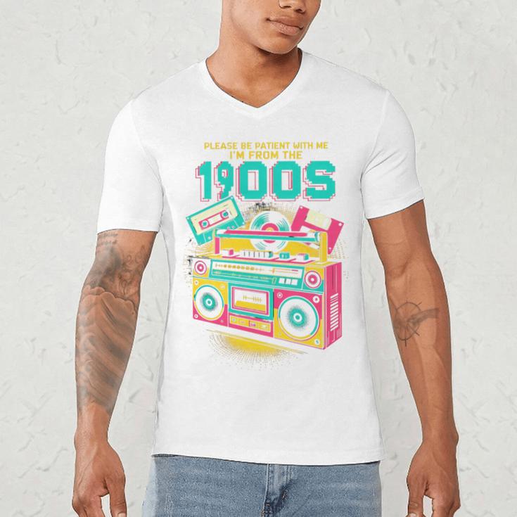 Joke 90s Please Be Patient With Me I'm From The 1900s Premium Tri-Blend Men's V-Neck T-Shirt Joke 90s Please Be Patient With Me I'm From The 1900s Premium Tri-Blend Men's V-Neck T-Shirt