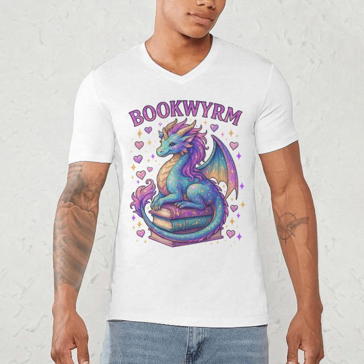 Just a Girl Who Loves Dragons And Books Men's V-Neck T-Shirt