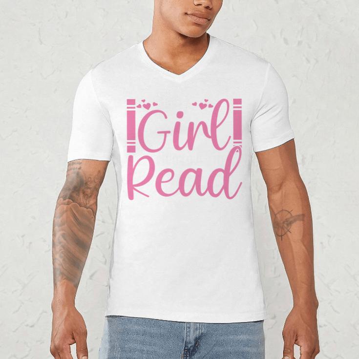 Just A Girl Who Loves To Read Book Lover Reading Books Men's V-Neck T-Shirt