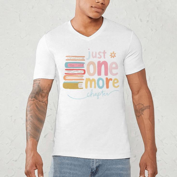 Just One More Chapter Artistic Pastel Book Lover Vibe Men's V-Neck T-Shirt Just One More Chapter Artistic Pastel Book Lover Vibe Men's V-Neck T-Shirt
