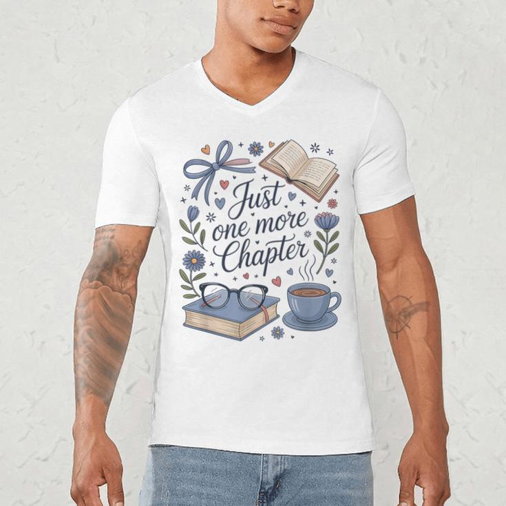 Just One More Chapter Book Lover Reading Quote Men's V-Neck T-Shirt