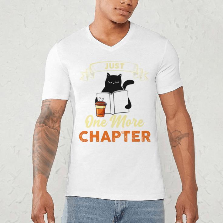 Just One More Chapter Fun Cat Coffee Reading Book Premium Tri-Blend Men's V-Neck T-Shirt Just One More Chapter Fun Cat Coffee Reading Book Premium Tri-Blend Men's V-Neck T-Shirt
