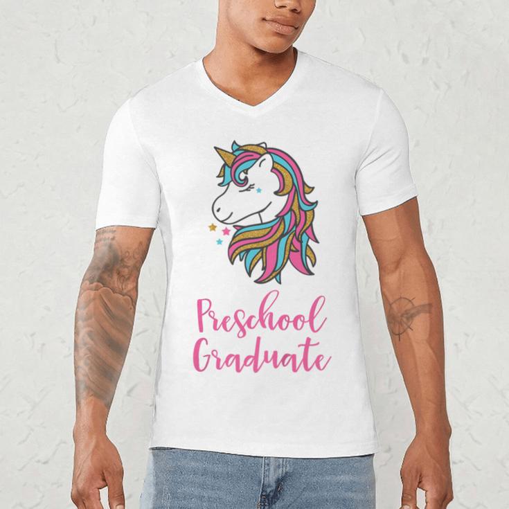 Kids Unicorn Preschool Graduation Men's V-Neck T-Shirt
