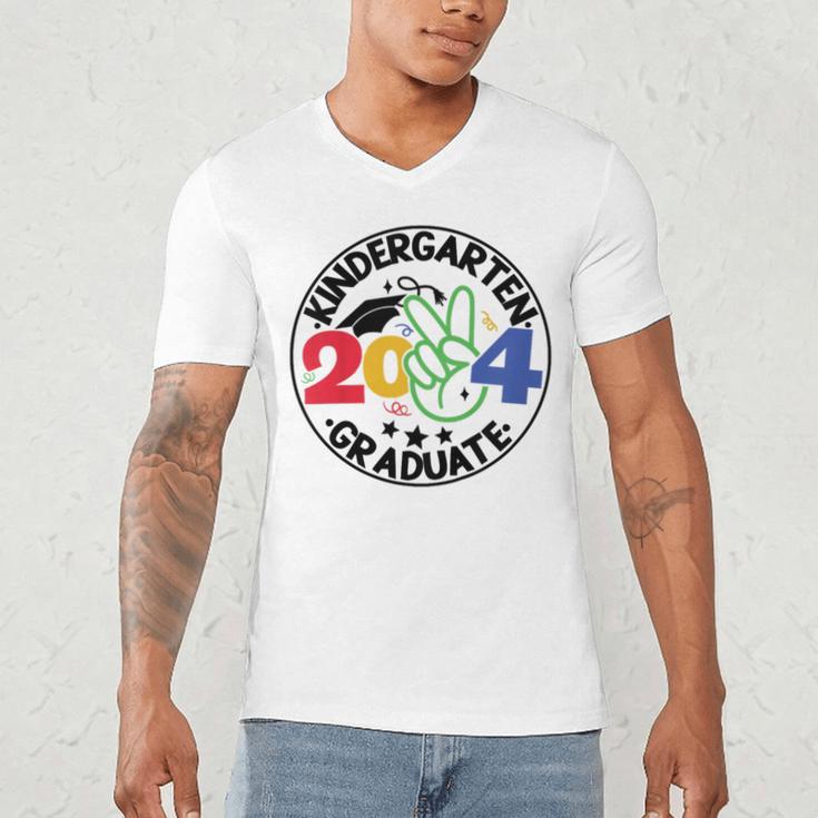 Kindergarten Graduation 2024 Graduate Last Day Of School Men's V-Neck T-Shirt