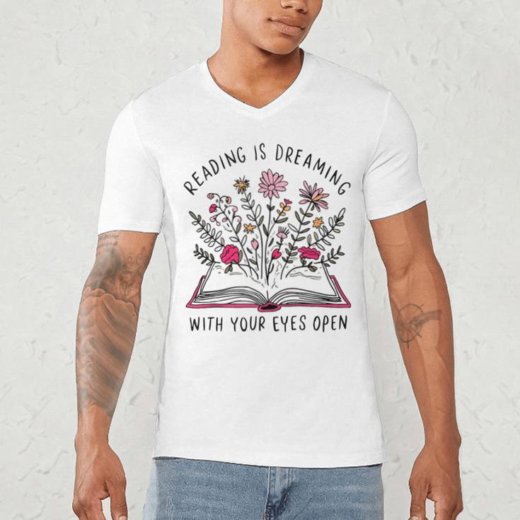 Librarian Cute Bookish It's A Good Day To Read A Book Lover Men's V-Neck T-Shirt