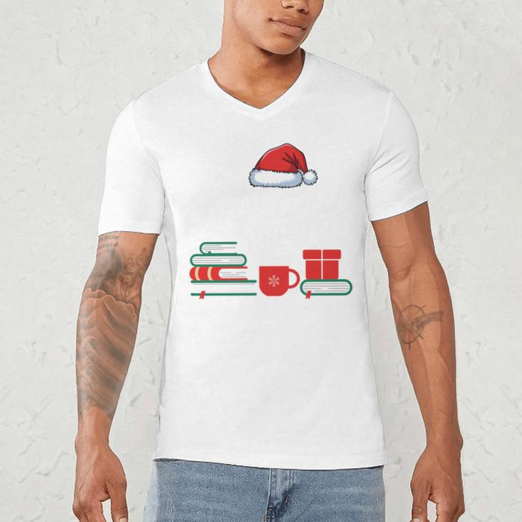 Library Crew Book Lovers Librarian Xmas Holiday Christmas Men's V-Neck T-Shirt Library Crew Book Lovers Librarian Xmas Holiday Christmas Men's V-Neck T-Shirt