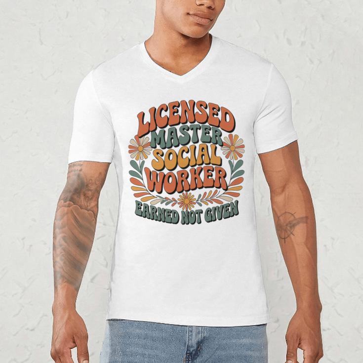 Licensed Social Worker Masters MSW LMSW Graduation 2026 Premium Tri-Blend Men's V-Neck T-Shirt