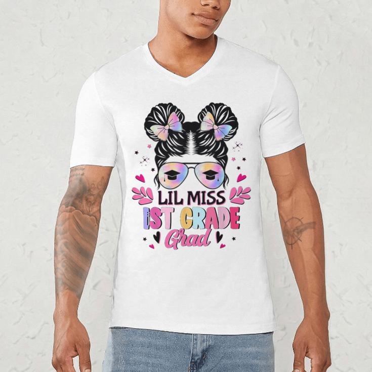 Lil Miss 1st Grade Grad Graduation Last Day Of 1st Grade Men's V-Neck T-Shirt