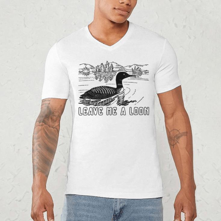 Loon Bird Pun Leave Me A Loon Nature For Introverts Men's V-Neck T-Shirt