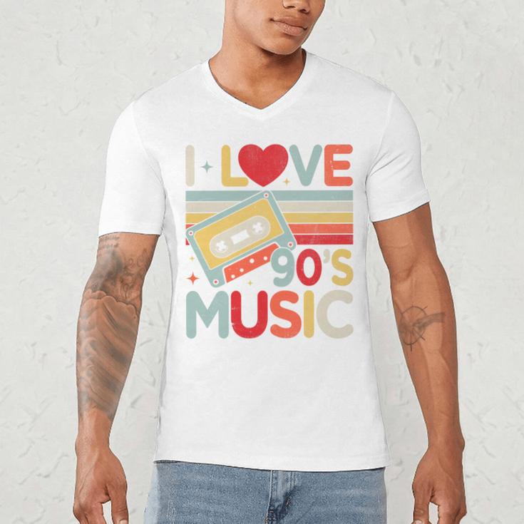 I Love 90's Music Retro Style Nostalgia Cassette 1990s Party Premium Tri-Blend Men's V-Neck T-Shirt I Love 90's Music Retro Style Nostalgia Cassette 1990s Party Premium Tri-Blend Men's V-Neck T-Shirt