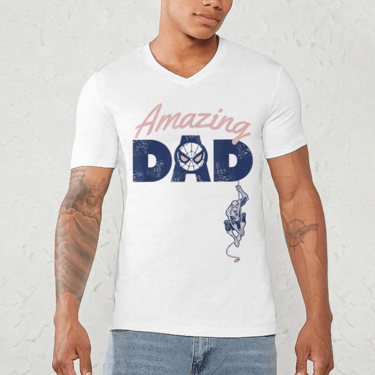 Marvel Spider-Man Father's Day Amazing Dad Retro Men's V-Neck T-Shirt