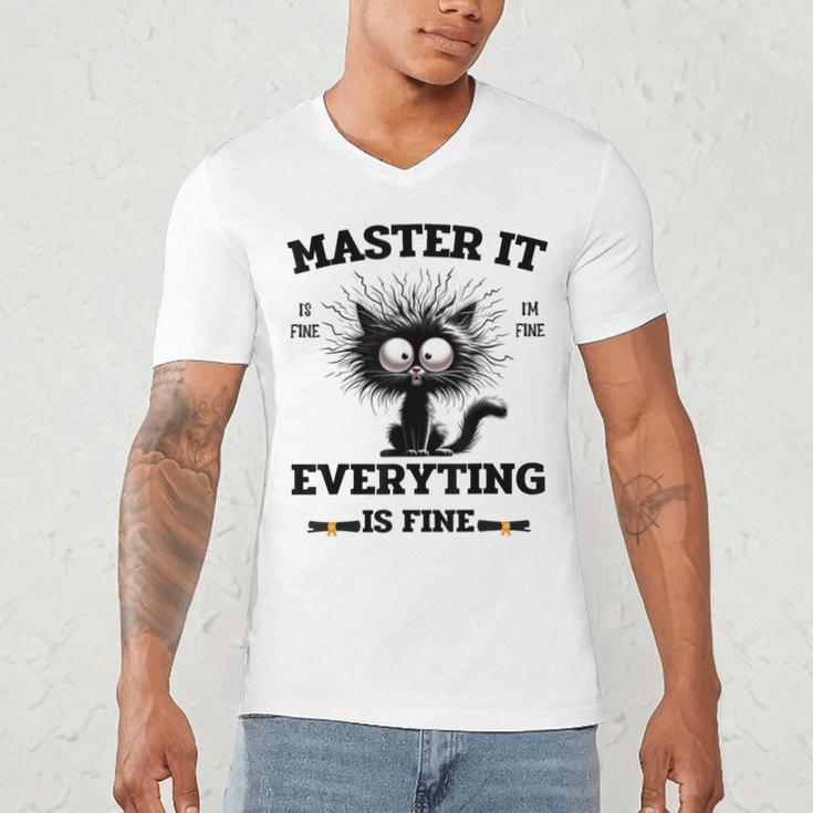 Masters Mastered It Graduate Master Degree Graduation Men's V-Neck T-Shirt