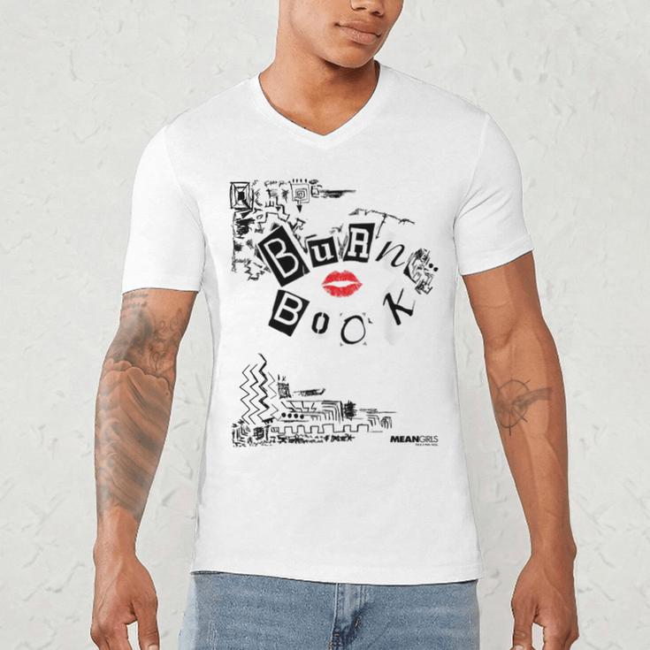 Mean Girls Burn Book Cover Art Men's V-Neck T-Shirt
