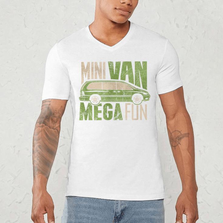 Mini Van Mega Fun Mom Dad T-Shirt Men's V-Neck T-Shirt