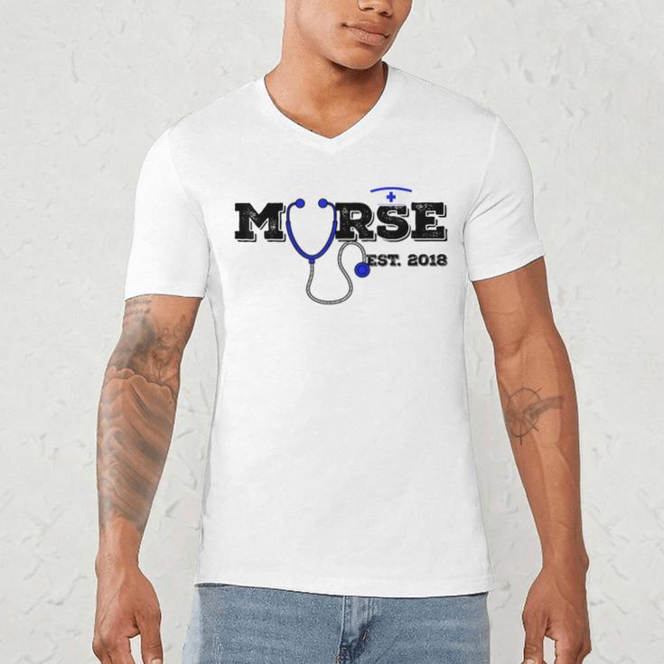 Murse Est 2018 Male Nurse Graduation Men's V-Neck T-Shirt