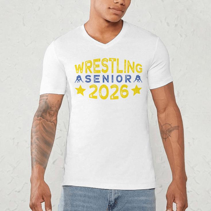 Night Wrestling Senior 2026 Graduation Men's V-Neck T-Shirt