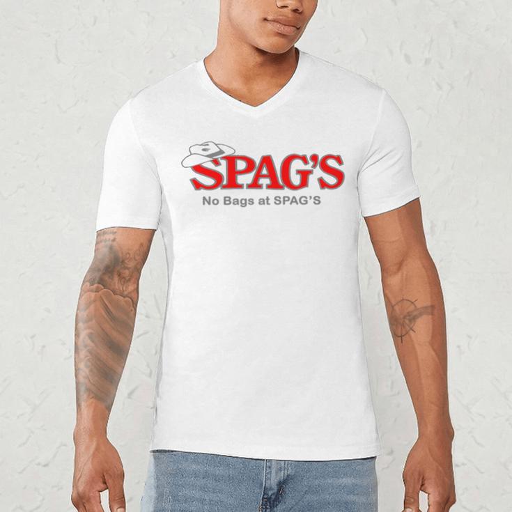 No Bags At SPAG'S Shrewsbury Defunct Store Nostalgia Vintage Premium Tri-Blend Men's V-Neck T-Shirt No Bags At SPAG'S Shrewsbury Defunct Store Nostalgia Vintage Premium Tri-Blend Men's V-Neck T-Shirt