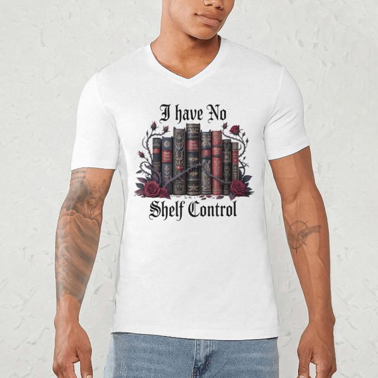 I Have No Shelf Control Dark Academia Book Lover TBR Men's V-Neck T-Shirt