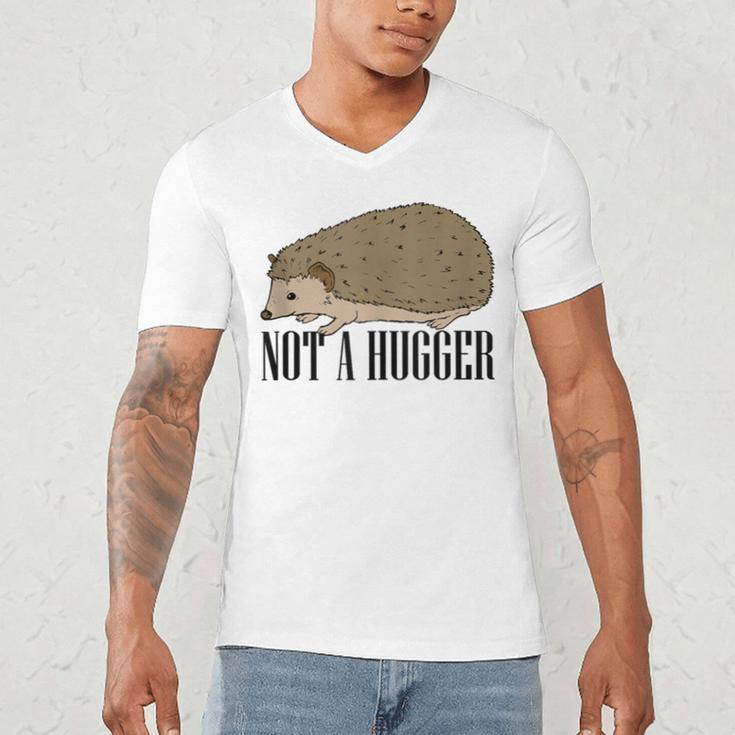 Not A Hugger Hedgehog Introvert Sarcasm Antisocial Men's V-Neck T-Shirt Not A Hugger Hedgehog Introvert Sarcasm Antisocial Men's V-Neck T-Shirt