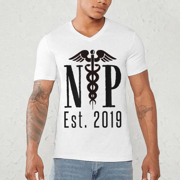 Nurse Practitioner Graduation NP Est 2019 Shirt Men's V-Neck T-Shirt