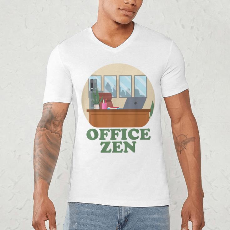 Office Zen Introvert Office Staff Secretary Employee Admin Men's V-Neck T-Shirt Office Zen Introvert Office Staff Secretary Employee Admin Men's V-Neck T-Shirt