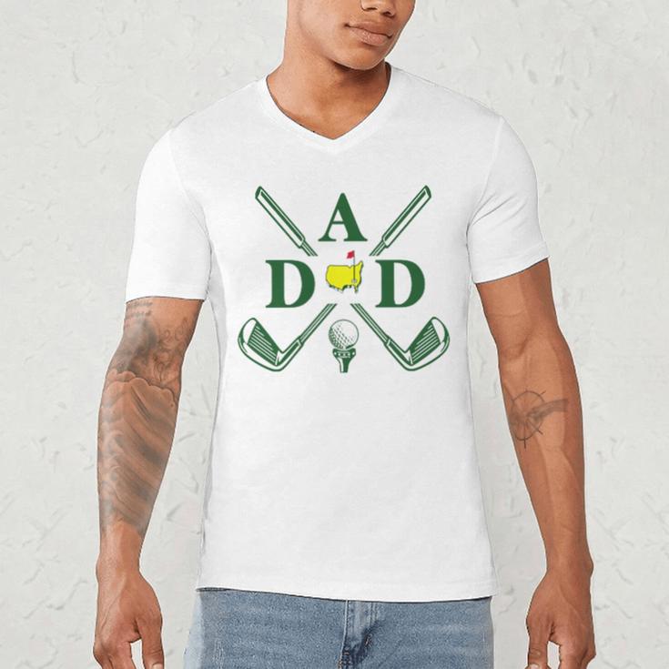 Par Dad Golf Matching Golfing Quote Party Pocket Men's V-Neck T-Shirt Par Dad Golf Matching Golfing Quote Party Pocket Men's V-Neck T-Shirt