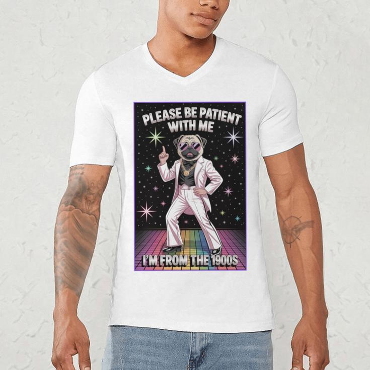 Be Patient With Me I'm From The 1900s Birthday Premium Tri-Blend Men's V-Neck T-Shirt