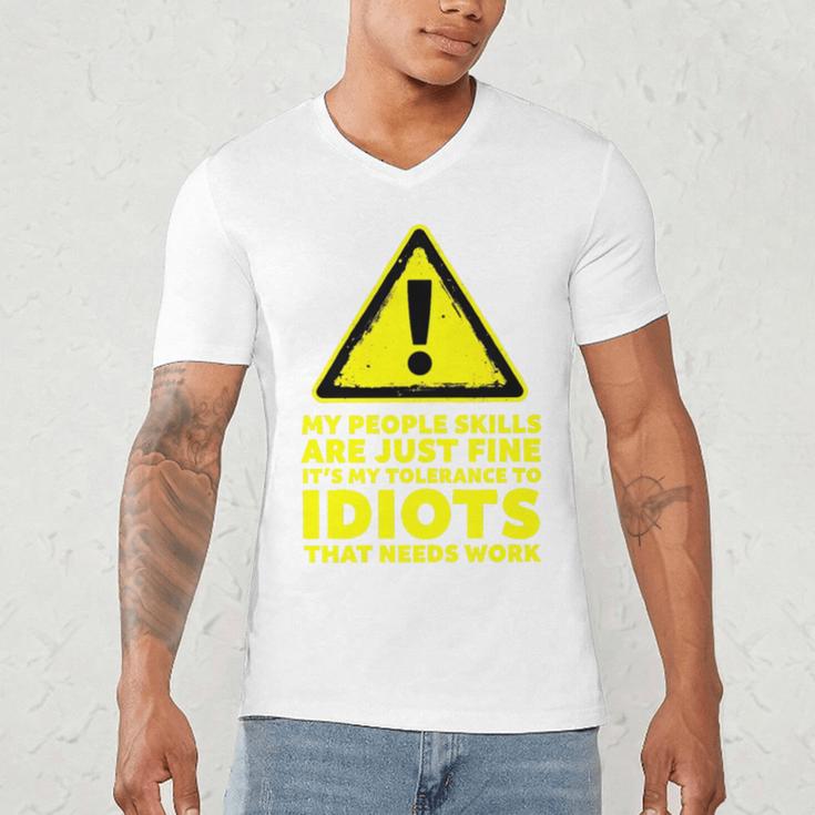 My People Skills Are Just Fine Sarcastic Introvert Premium Tri-Blend Men's V-Neck T-Shirt My People Skills Are Just Fine Sarcastic Introvert Premium Tri-Blend Men's V-Neck T-Shirt
