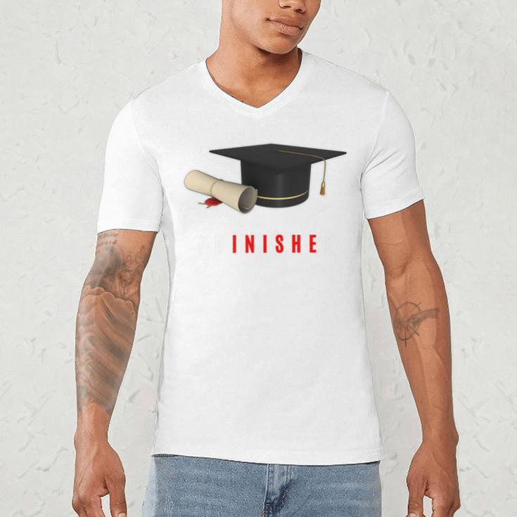PhD Graduation Celebration For Finished Phd Grad Men Women Men's V-Neck T-Shirt