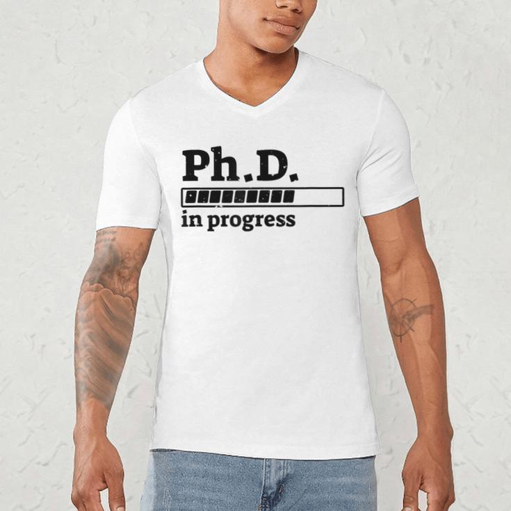 PhD In Progress Graduation Progress Bar Shirt Men's V-Neck T-Shirt