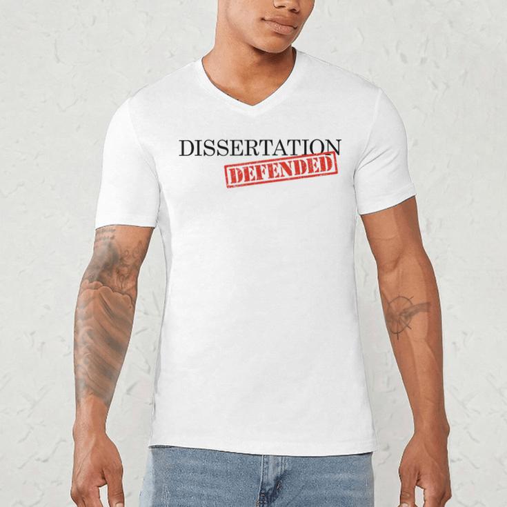 PhD Thesis Defense Graphic Doctoral Graduation Men's V-Neck T-Shirt
