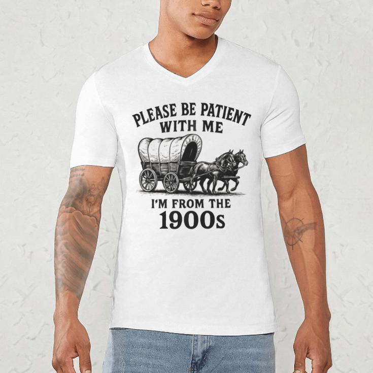 Please Be Patient With Me I'm From The 1900s Boomer Premium Tri-Blend Men's V-Neck T-Shirt